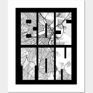 Boston, Massachusetts, USA City Map Typography - Light Posters and Art